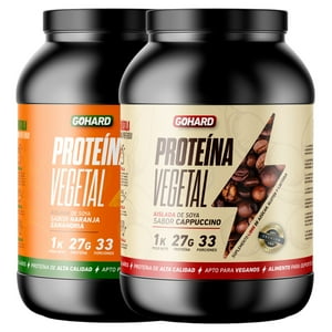 Gohard - Pack Proteinas Vegetales 2Kg Total Naranja Zanahoria - Capuccino