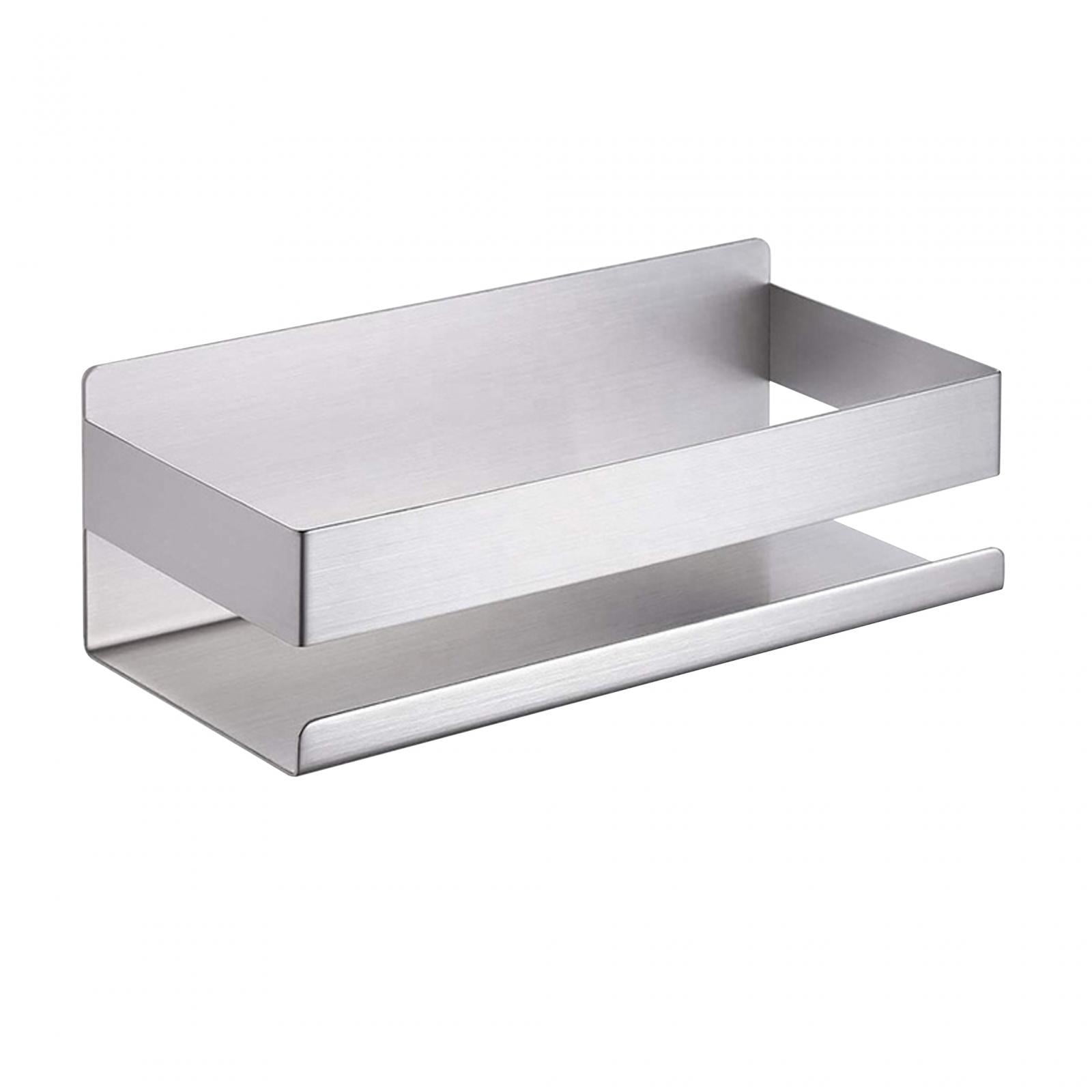 Magideal - Estantes Flotantes, Estante De Almacenamiento, Soporte Decorativo Para Champú De Acero Inoxidable No Moderno, Especiero, Para Cocina, Dormitorio, Baño Trefilado