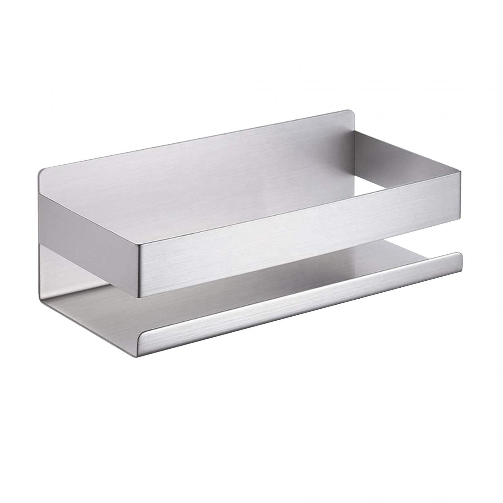 Magideal - Estantes Flotantes, Estante De Almacenamiento, Soporte Decorativo Para Champú De Acero Inoxidable No Moderno, Especiero, Para Cocina, Dormitorio, Baño Trefilado