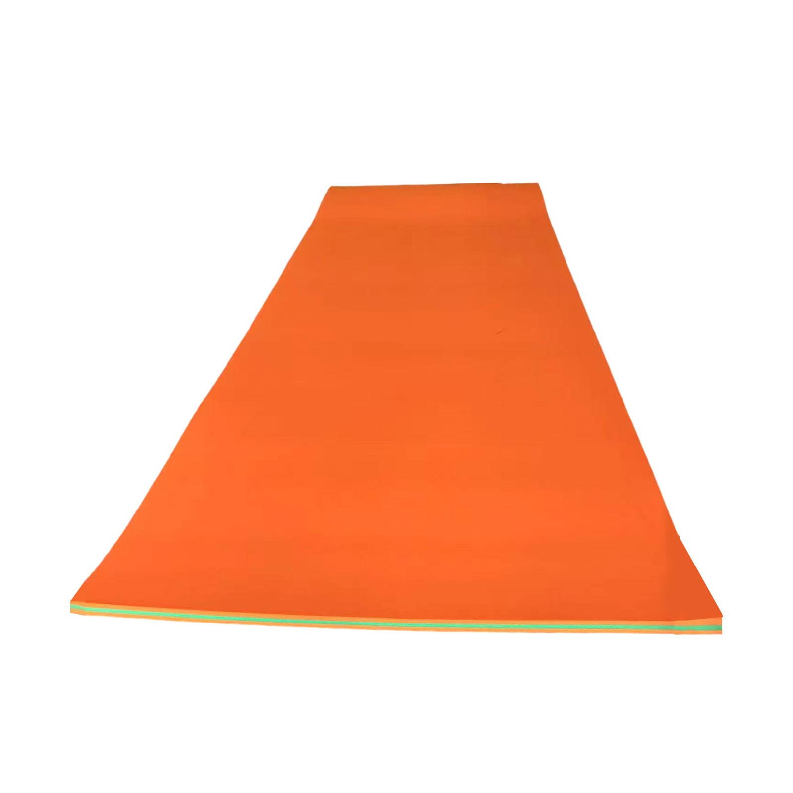 Ioensy - Colchoneta Flotante Para Agua, Manta Insumergible De 1,8 M X 5,6 M Para Adultos, Color Naranja Y Verde