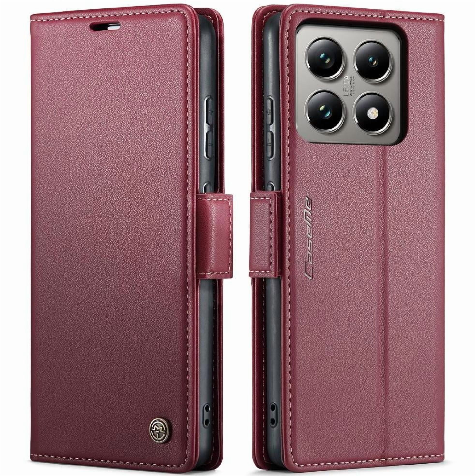 Caseme Tipo Cartera Xiaomi 14t Con Cierre Magnético, Rfid, Tarjetero, Soporte, Carga Inalámbrica