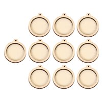 Magideal - 10 Piezas De Aros Pequeños De Punto De Cruz, Marco De Exhibición, Herramienta De Costura, Marco De Bordado De Madera Para Costura Práctica, Decoración , Redondo