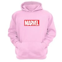 Genérico - Polerón Canguro Logo Comic Rosa Talla M Unisex