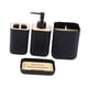 thumbnail image 4 of Accesorios de baño, organizador de baño, decoración de baño, regalo práctico, almacenamiento de artículos de tocador esenciales para tocador de Hotel, 010 negro, 4 of 5