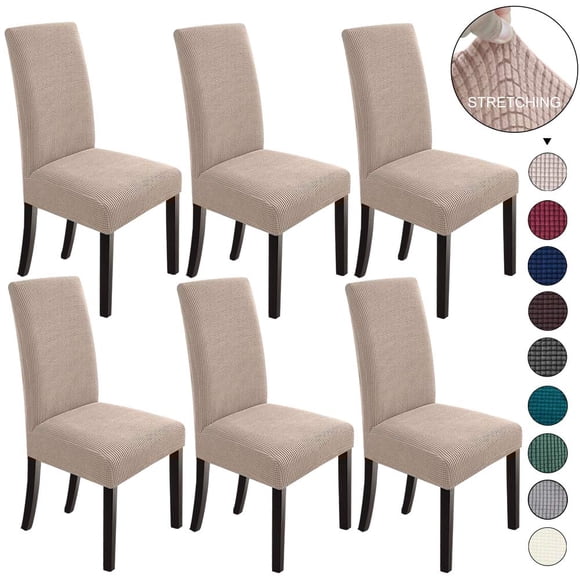 Fundas para sillas de comedor NORTHERN BROTHERS, juego de 6 unidades, color caqui