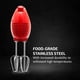 thumbnail image 2 of Batidora de mano OVENTE HM151R 150W 5 velocidades con accesorios roja, 2 of 9