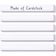 thumbnail image 1 of Tiras de Escritura Chell de Cartulina Blanca, 1 of 3