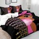 thumbnail image 3 of 3PCS Pink Bedding White Duvet Cover Full Kids Bedding Gold Glitter Crown Castle Fairy Tale Princess Comforter Bedspread Quilt Cover, 3 of 5