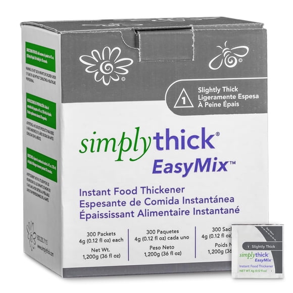 Simplythick Easymix 300 Sobres Individuales De 4 G Espesante En Gel Para Personas Con Disfagia Y Trastornos De La Deglución Crea Una Consistencia Iddsi Nivel 1 Ligeramente Espesa