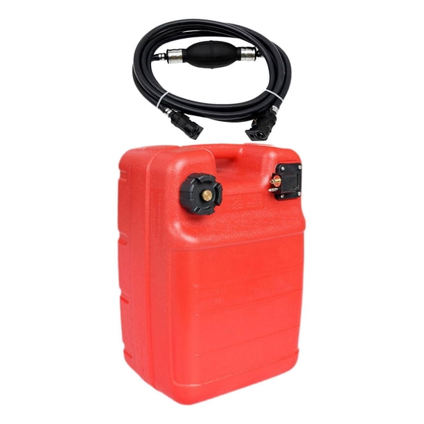 Tanque de Combustible Portátil para Embarcaciones Marinas, Piezas de Motor, Embarcaciones con Motor Fueraborda, Kayaks Universales, Externo, con Asa, 24L con tubo de combustible