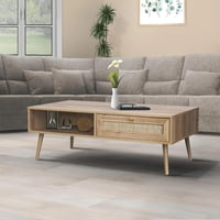 Pandalino - Mesa Centro Marshall | Rattan Y Madera | Estilo Natural