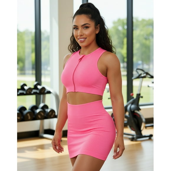 Conjunto fitness Mujer peto y falda deportiva