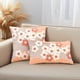 thumbnail image 2 of REGALWOVEN Paquete de 2 Fundas de Cojín Decorativas Suaves de Terciopelo Bordado con Flores Fundas de Almohada de Estilo Rústico para Sofá Dormitorio Coche Rosa 20" x 12", 2 of 7