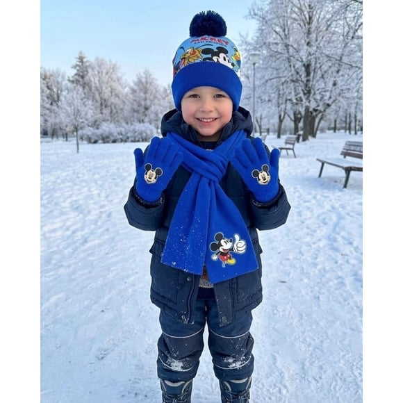Set Invierno Niños niñas Gorro,Bufanda,Guantes Térmico01