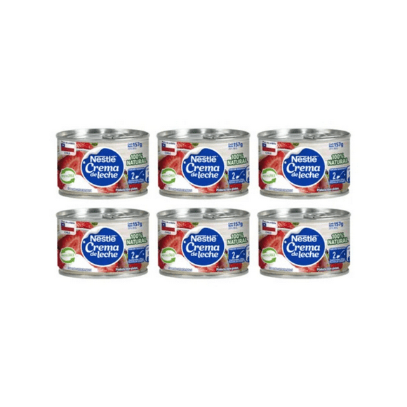 Pack 6 crema de leche Nestlé tarro 157g