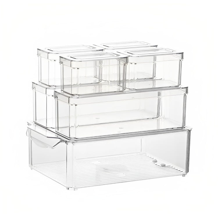 Genérico - Organizador Refrigerador Cocina Set 7 Contenedores Con Tapa