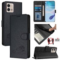 Funda Tipo Cartera Foxdock Para Motorola Moto G Stylus 2023 4G Con Soporte, Ranuras, Rfid, Diseño De Gato