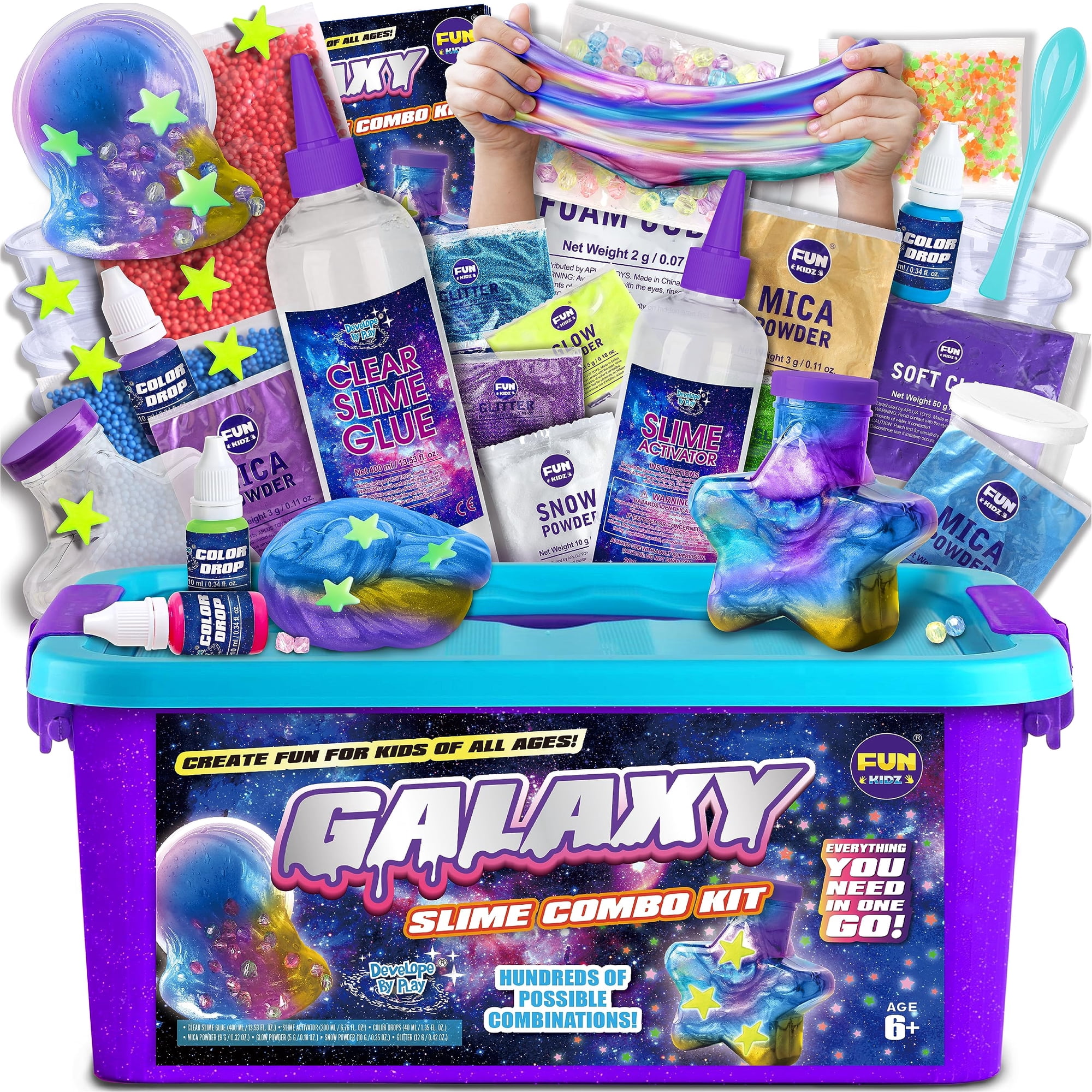 Fun Kidz - Slime Kit Funkidz Galaxy Ultimate Metallic Para Niños De 8 A 10 Años