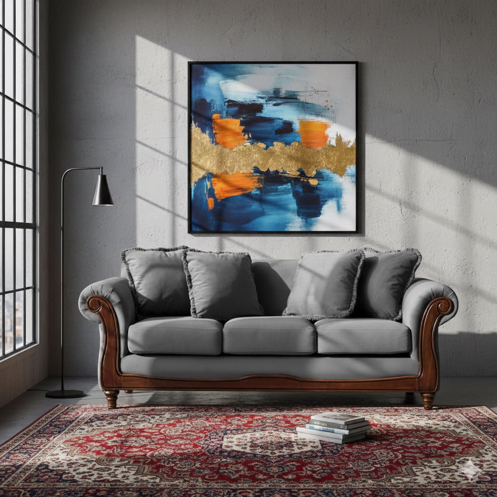 Latam Home - Sofá Rimini 3c Tela Velvet Gris