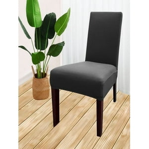 Genérico - Pack De 6 Fundas Cubre Sillas De Comedor Gris Oscuro