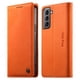 thumbnail image 1 of Funda Billetera de Cuero para [Samsung Galaxy S22+/S22 Plus], Bloqueo RFID, Tarjetas y Soporte Naranja, 1 of 5