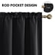 thumbnail image 4 of Cortinas Blackout DWCN con aislamiento térmico, color negro, 107 x 160 cm, 2 unidades, 4 of 9