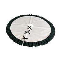 Bothyi - Falda Para Árbol De Navidad, Decoración Para Árbol De Navidad, Suministros Para Fiestas En El Hogar, Hotel, Negro Y Verde, 122 Cm