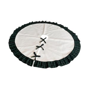 Bothyi - Falda Para Árbol De Navidad, Decoración Para Árbol De Navidad, Suministros Para Fiestas En El Hogar, Hotel, Negro Y Verde, 122 Cm
