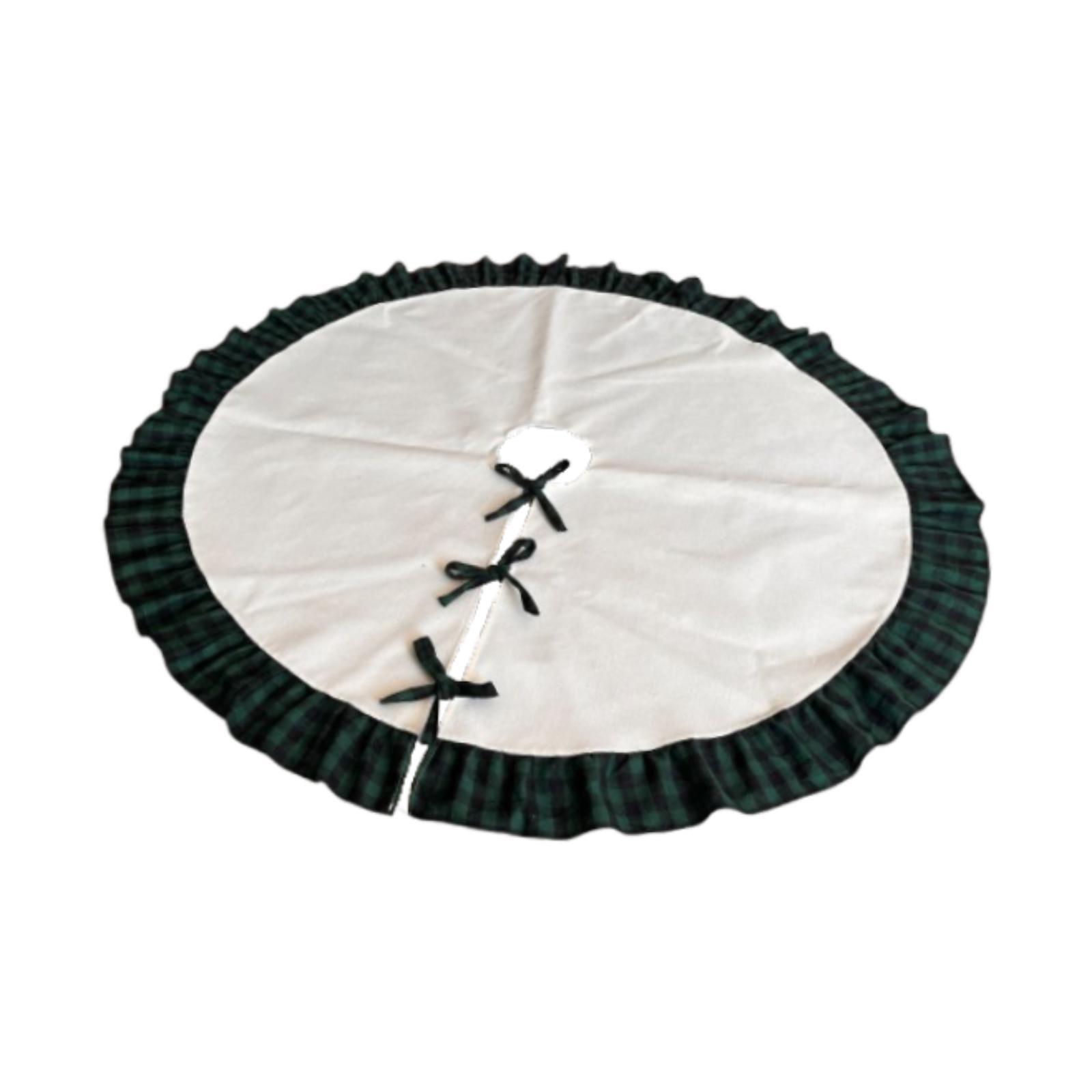 Bothyi - Falda Para Árbol De Navidad, Decoración Para Árbol De Navidad, Suministros Para Fiestas En El Hogar, Hotel, Negro Y Verde, 122 Cm