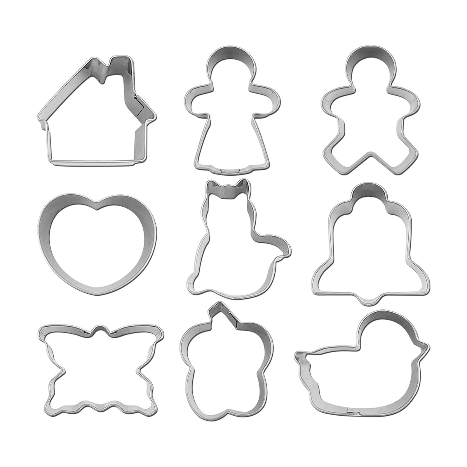 Magideal - 9x Cortadores De Arcilla Polimérica, Modelo De Corte, Mini Diy, Paquete De Inicio Hecho A Mano De Metal, Cortador De Formas Para Joyería, Fabricación,