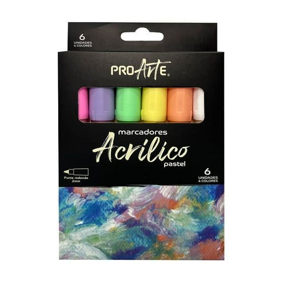 Marcadores acrílicos pasteles
