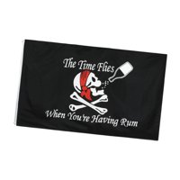 Ioensy - Bandera Pirata De Bandana Roja Con Ojales De Latón Para Fiestas Piratas Al Aire Libre