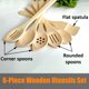 thumbnail image 2 of Set de 6 cucharas de cocina de madera natural de haya ECOSALL, 2 of 9
