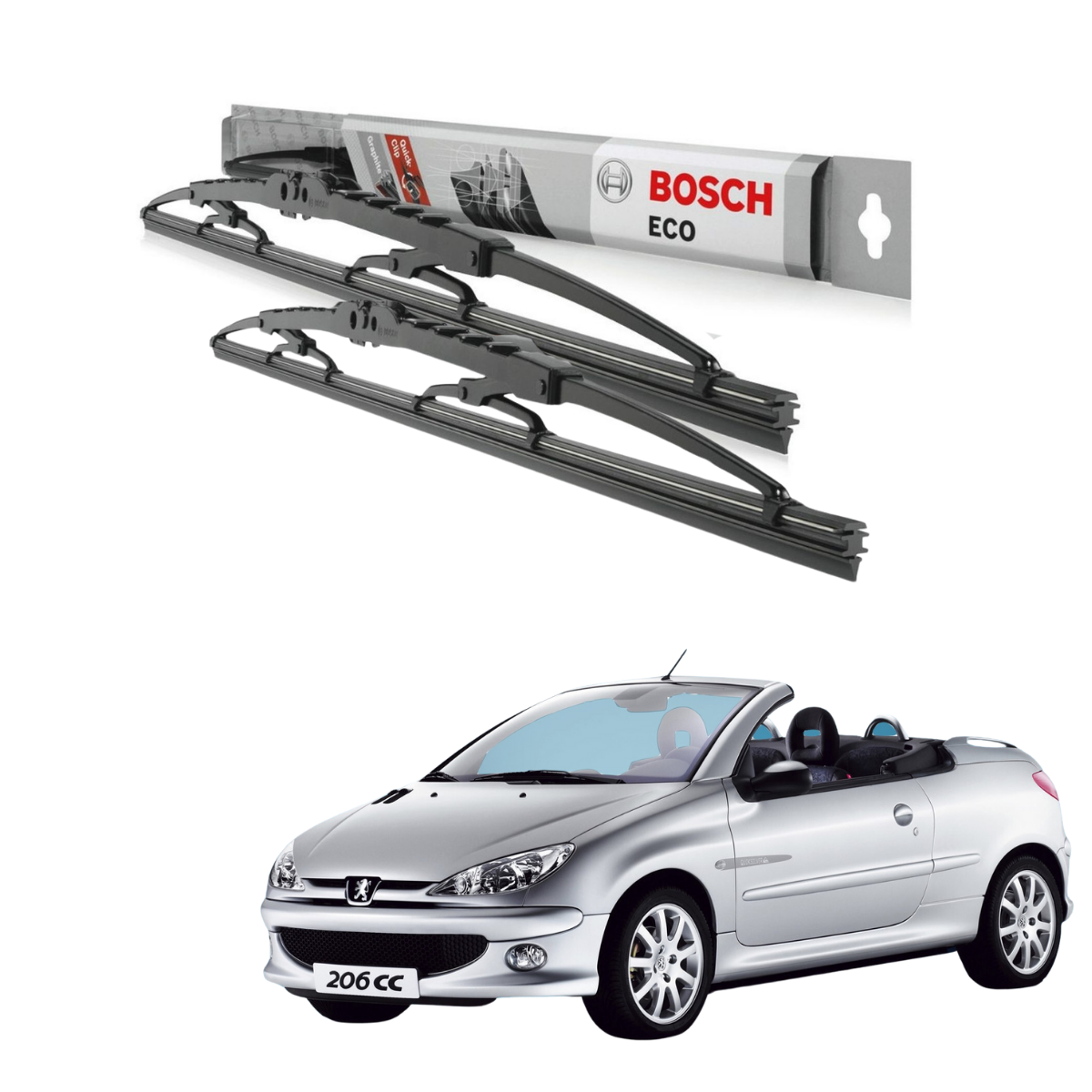 Plumillas Bosch Eco Para Peugeot 206 Cc 2001-2008