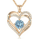 thumbnail image 1 of Collar colgante de amor de amor con piedra de nacimiento Zirconia, regalo de joyería de las mujeres para la Navidad, cumpleaños, aniversario, 1 of 4