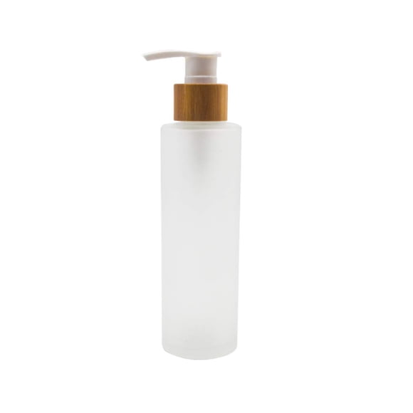 Botella de vidrio con bomba de bambú NATUWORLD 120 ml/4 oz