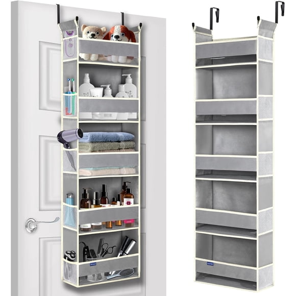 Organizador Colgante 5 Repisas 10 Bolsillos Laterales Gris