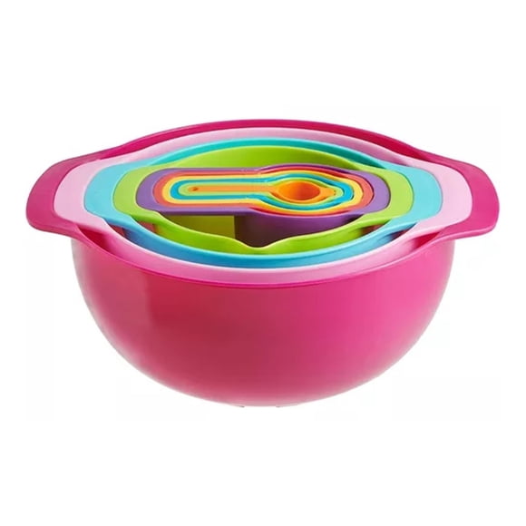 Set De Tazas Medidoras Cernidor Colador Bowl Cocina