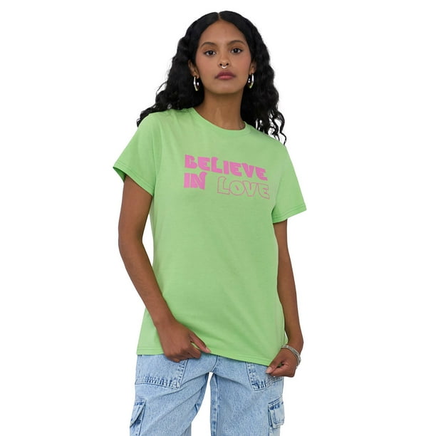 Polera Mujer Fun Regular Verde Agua Corona