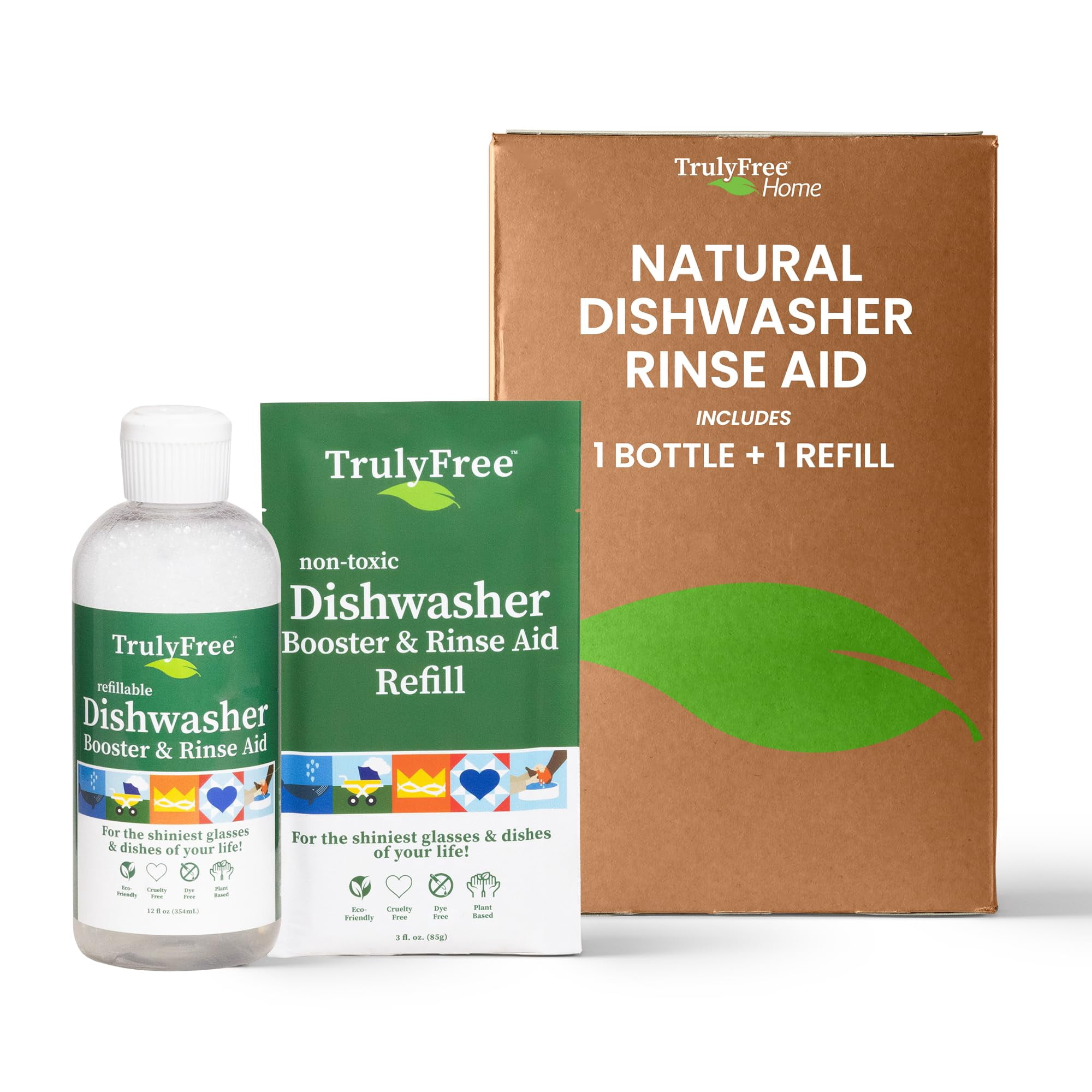 Amplificador De Lavavajillas Y Abrillantador Truly Free Natural, 350 Ml