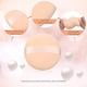thumbnail image 2 of 12 borlas de algodón redondas para maquillaje con correa, lavables, grandes, para rostro y cuerpo, para polvos minerales sueltos., 2 of 6