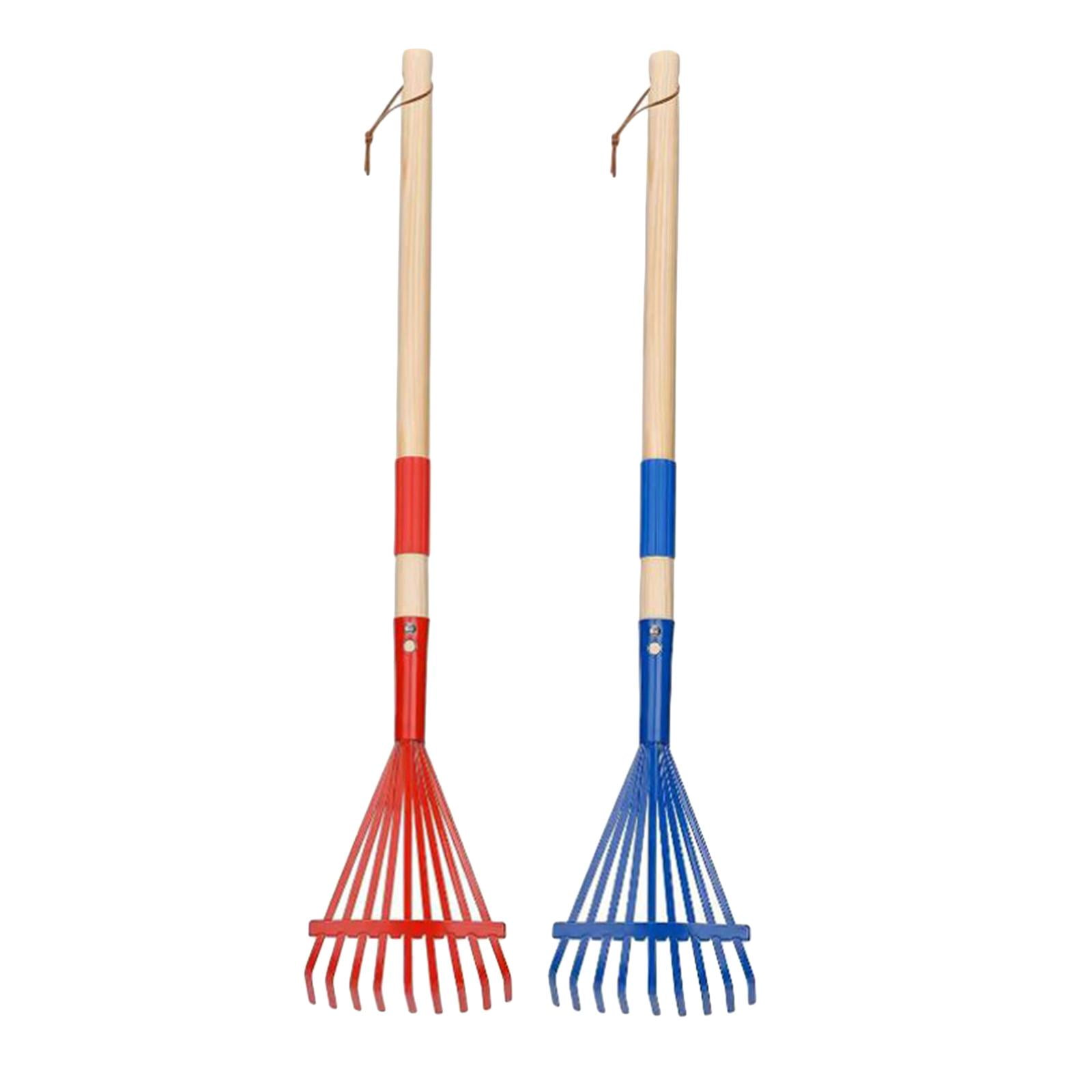 Ioensy - Rastrillo De Jardín De 2 Uds, Rastrillos De Hojas Para Jardinería, Rastrillo De Hojas Para Césped De Arbustos De Jardín