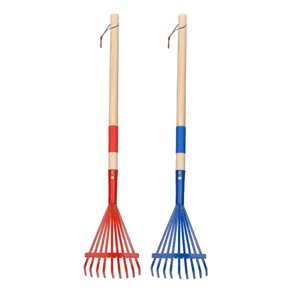 Ioensy - Rastrillo De Jardín De 2 Uds, Rastrillos De Hojas Para Jardinería, Rastrillo De Hojas Para Césped De Arbustos De Jardín