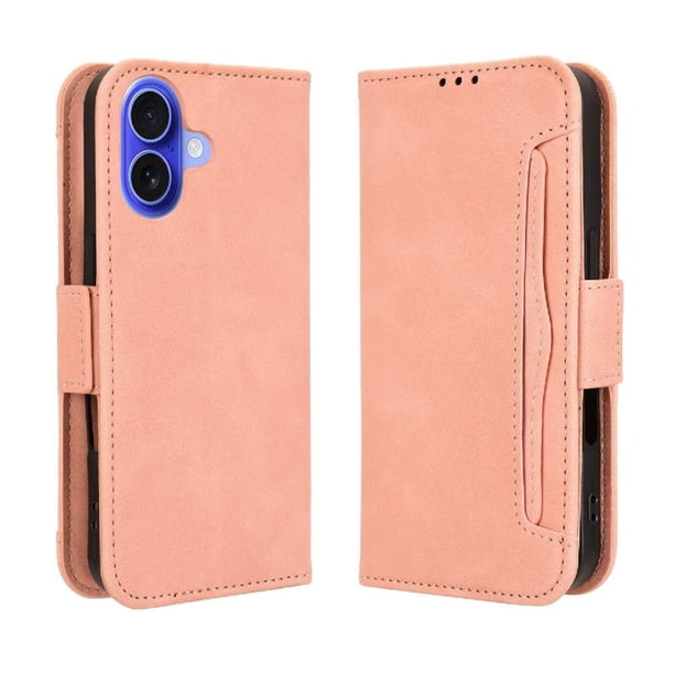 Funda Tipo Billetera FOXDOCK para iPhone 16 Plus – Tapa Flip con Tarjetero
