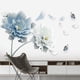 thumbnail image 4 of Pared Stickers y Murals Large White Azul Flower Lotus Butterfly Desmontable Pared Stickers 3D Pared Arte Decals Mural Arte fo Living Room Camaroom Home Deco 125x78cm, 4 of 5