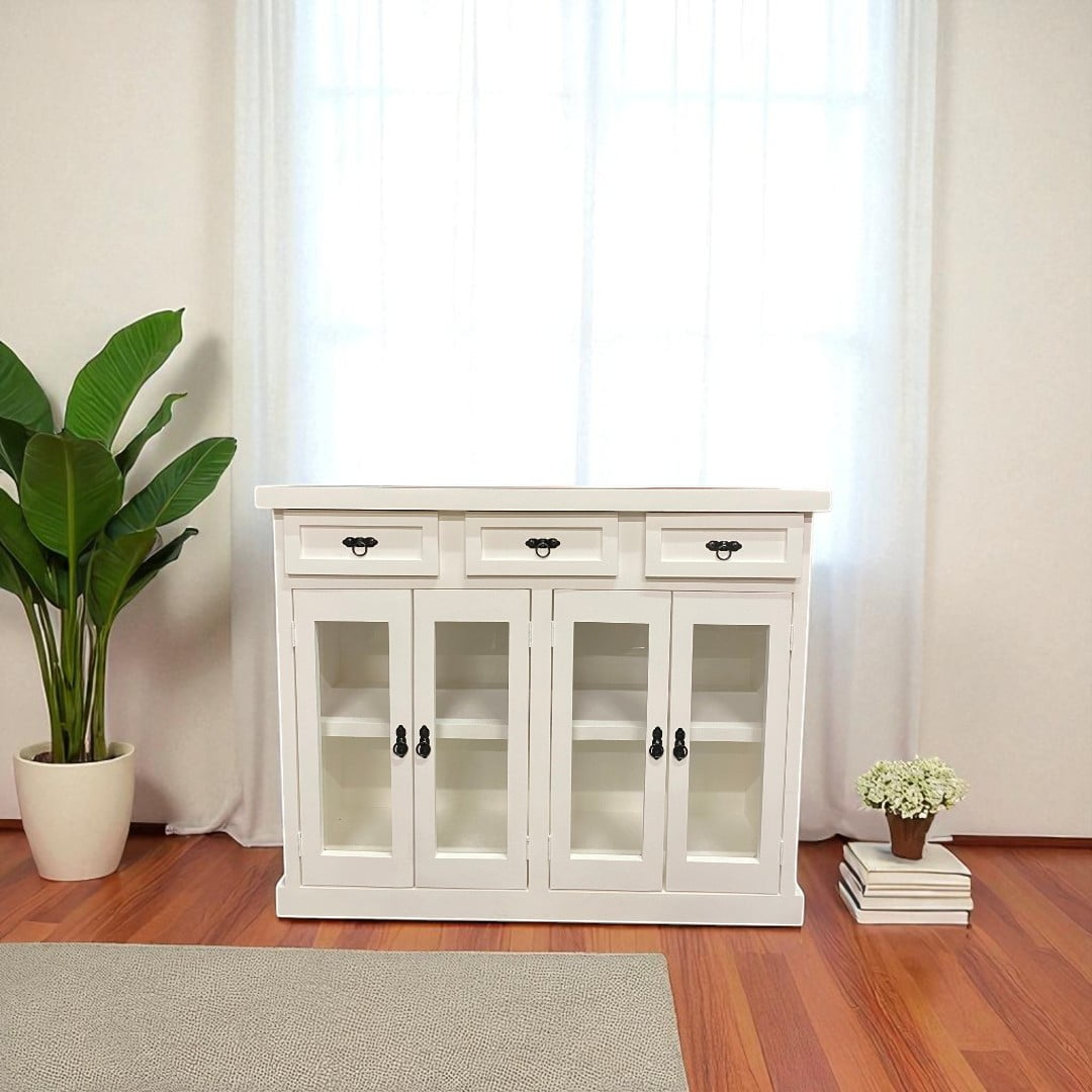 Arca Muebles - Buffet De Madera 110x35x90 Color Blanco