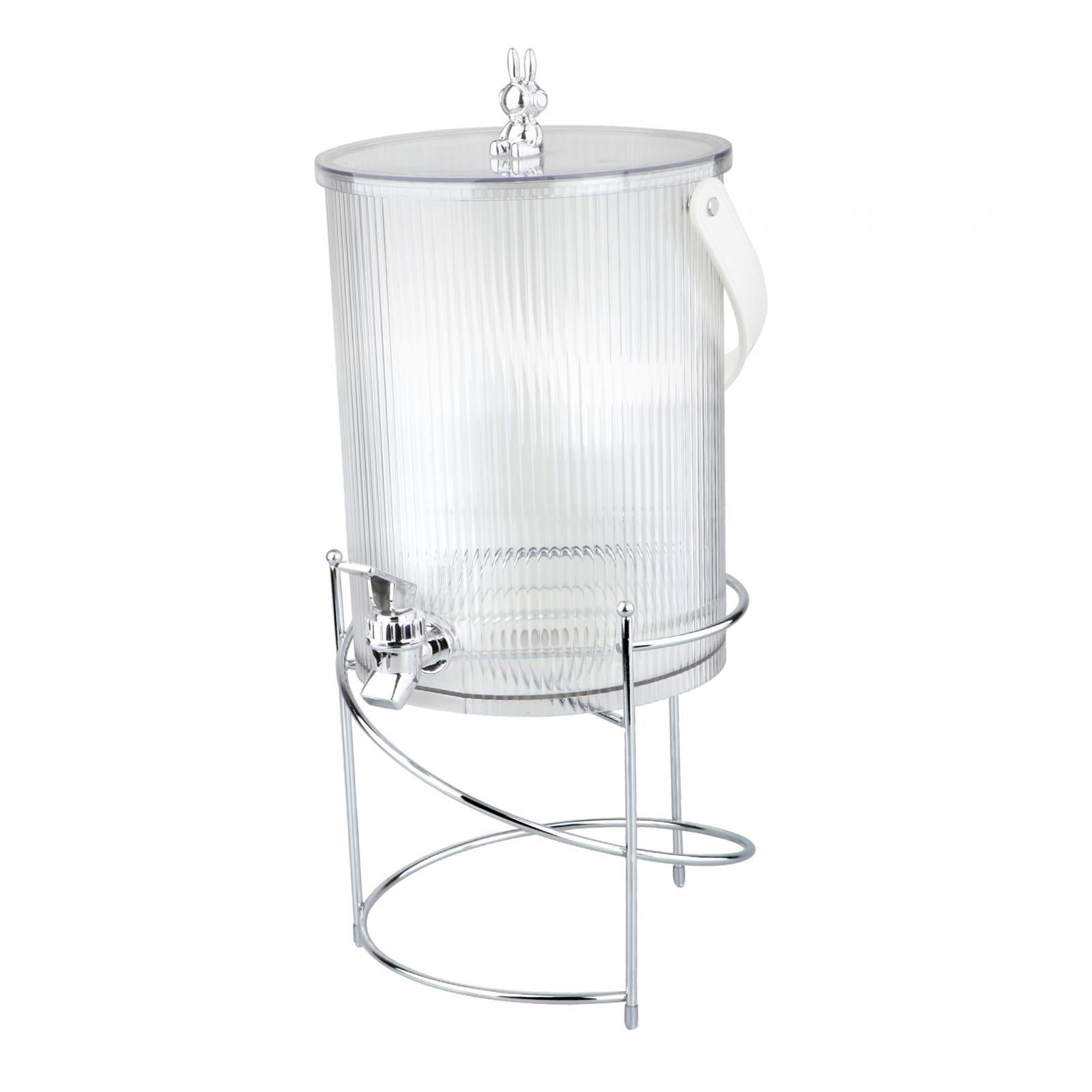 Bothyi - Dispensador De Bebidas Con Grifo Contenedor Dispensador De Bebidas Para Mesa De Nevera 19cmx39cm 5l Blanco Y Soporte