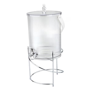 Bothyi - Dispensador De Bebidas Con Grifo Contenedor Dispensador De Bebidas Para Mesa De Nevera 19Cmx39Cm 5L Blanco Y Soporte