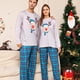 thumbnail image 4 of Pijamas navideños de moda familiar, camisetas y pantalones de manga larga para papá, mamá y niños, conjunto de pijamas a juego con estampado de alce y nieve., 4 of 5