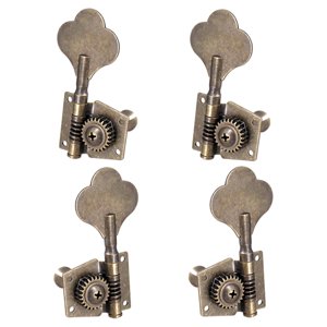 Bothyi - Clavijas De Afinación De Bajo Eléctrico Abiertas De 4 Piezas Para Guitarra Eléctrica De Ukelele 2L2R Bronce